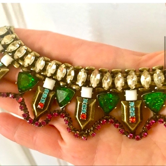 Stella & Dot X Rebecca Minkoff | Jeweled Vntge Gold Prism NEW StatementN… - Picture 10 of 11